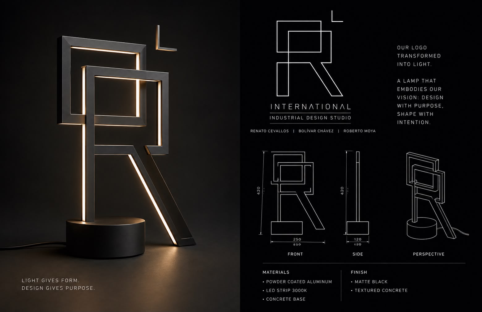 Concepto de lámpara RC International