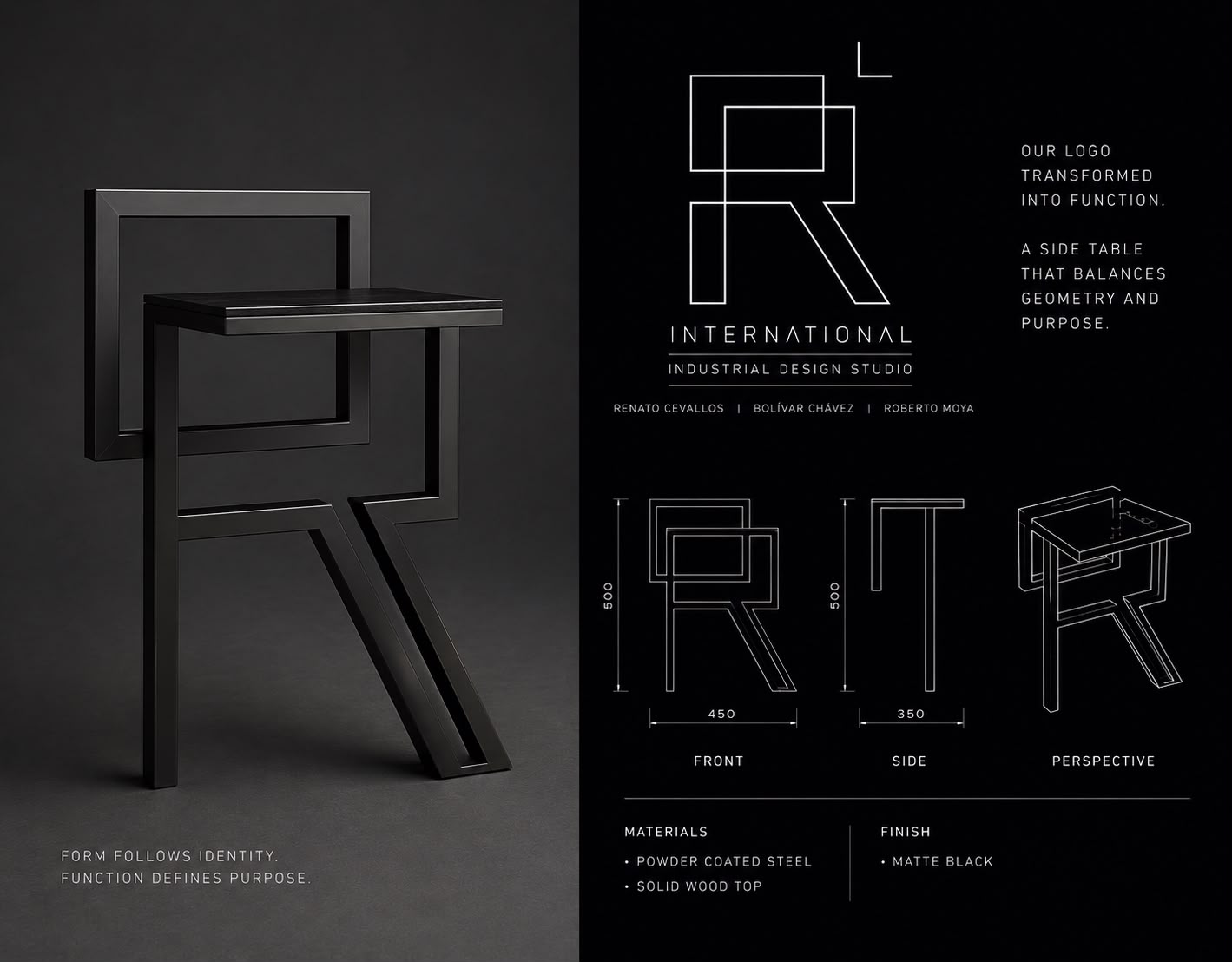Concepto de mesa lateral RC International