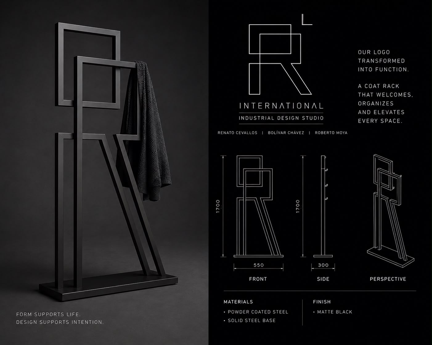 Concepto de perchero RC International
