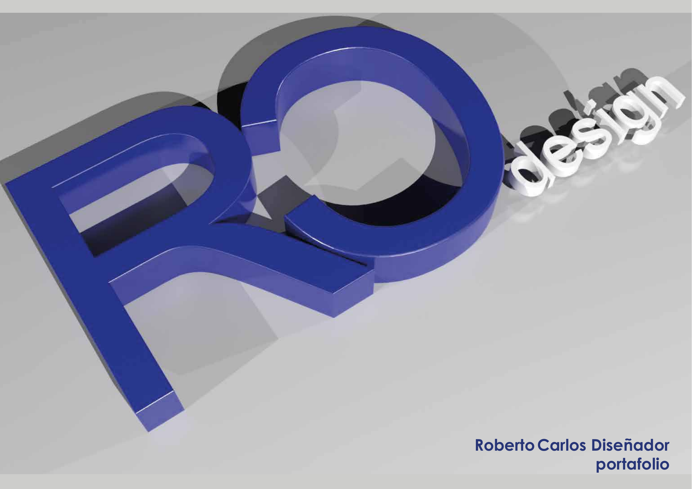 Primer logotipo tridimensional de RC design presentado en el portafolio de 2014
