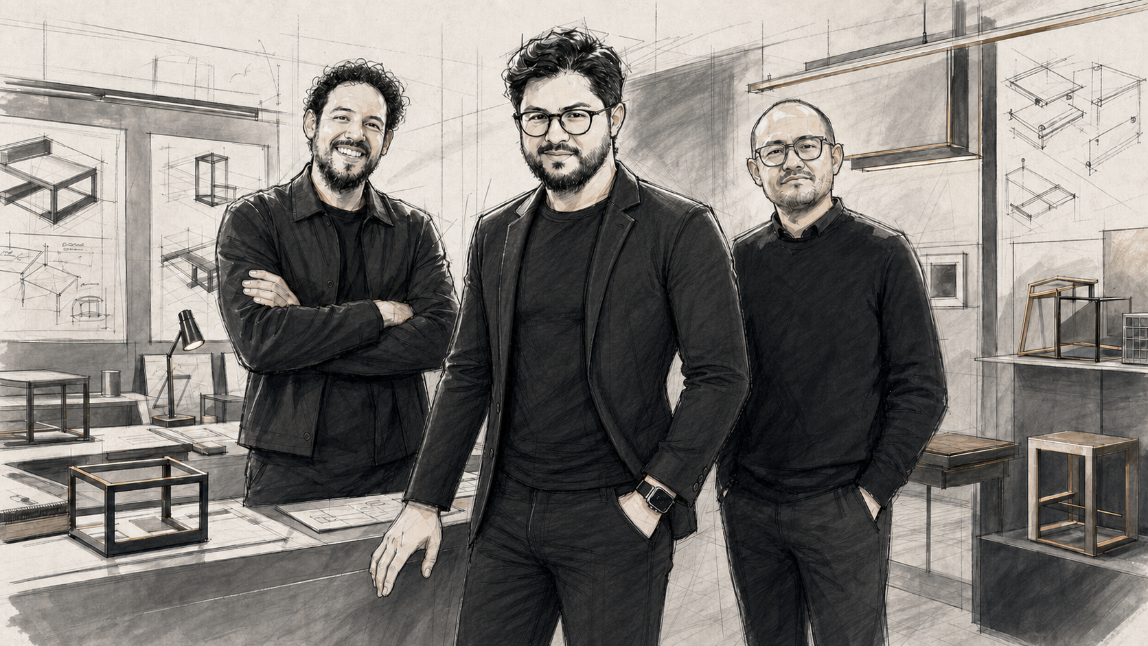Roberto Moya-Jiménez, Renato Cevallos y Bolívar Chávez, socios de R International